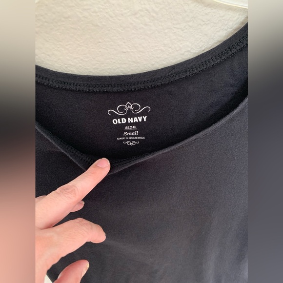 Vintage Old Navy black short puff sleeve top size Small - Picture 3 of 3